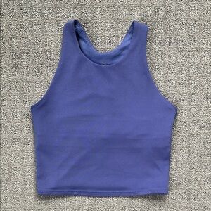 ATHLETA G!RL Cropped Athletic Racerback Sport Tank Top Purple Girls Size 8-10